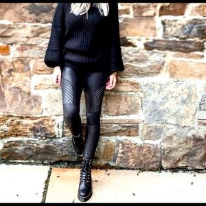Spanx Moto faux leather leggings